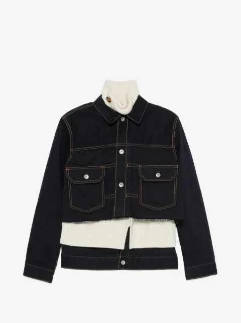 sacai chaqueta a capas sin rematar