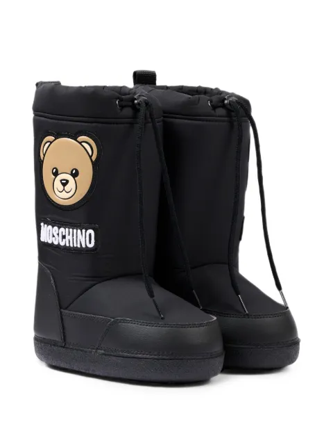 Moschino Kids Teddy Bear patch boots