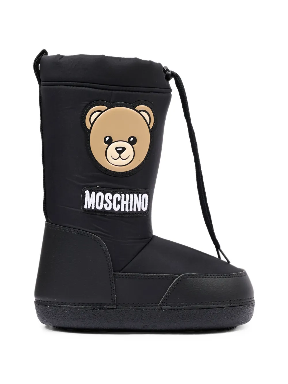 Moschino Kids Teddy Bear patch boots Zwart