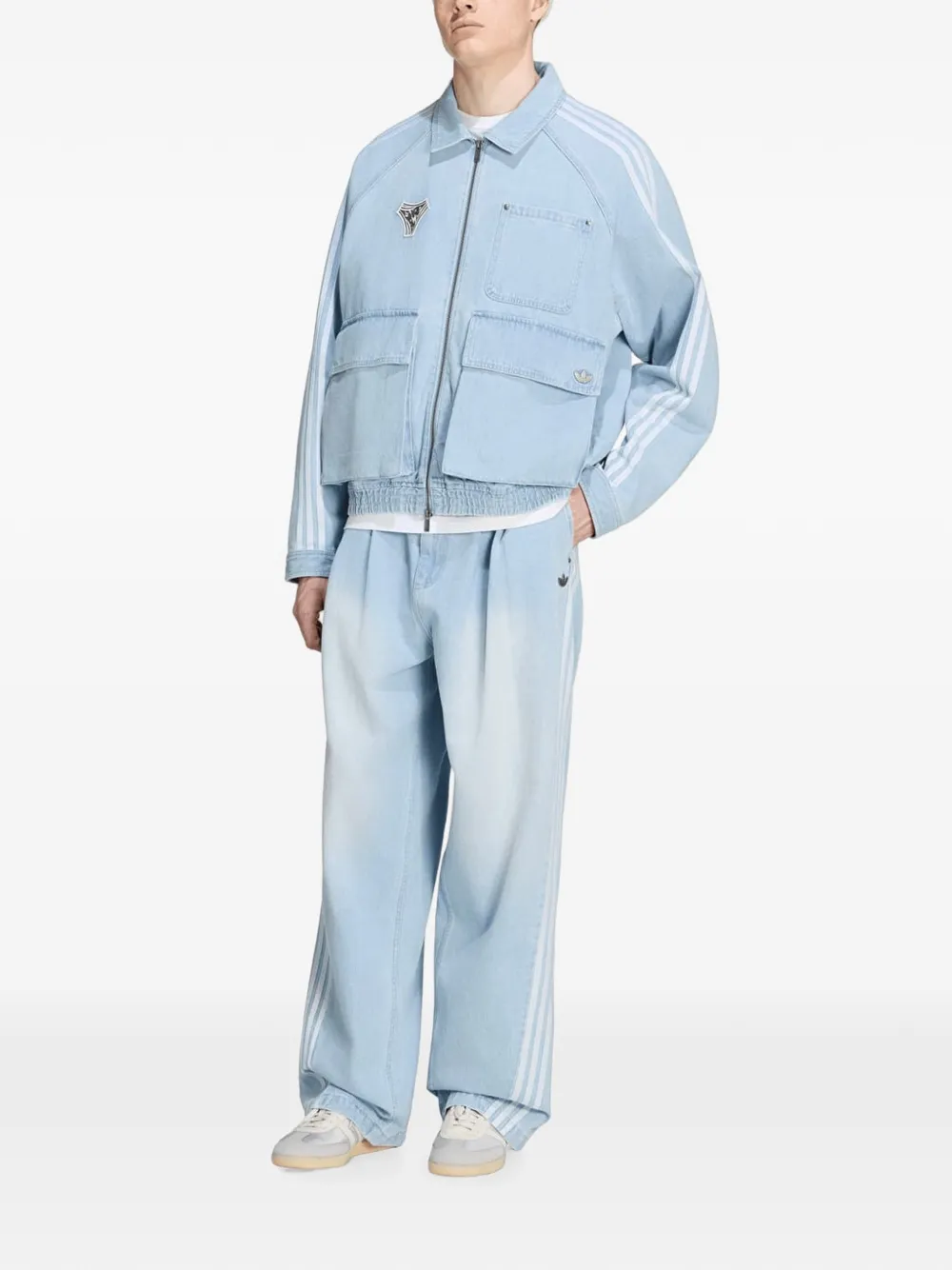 adidas Adilenium Season 5 geplooide jeans Blauw