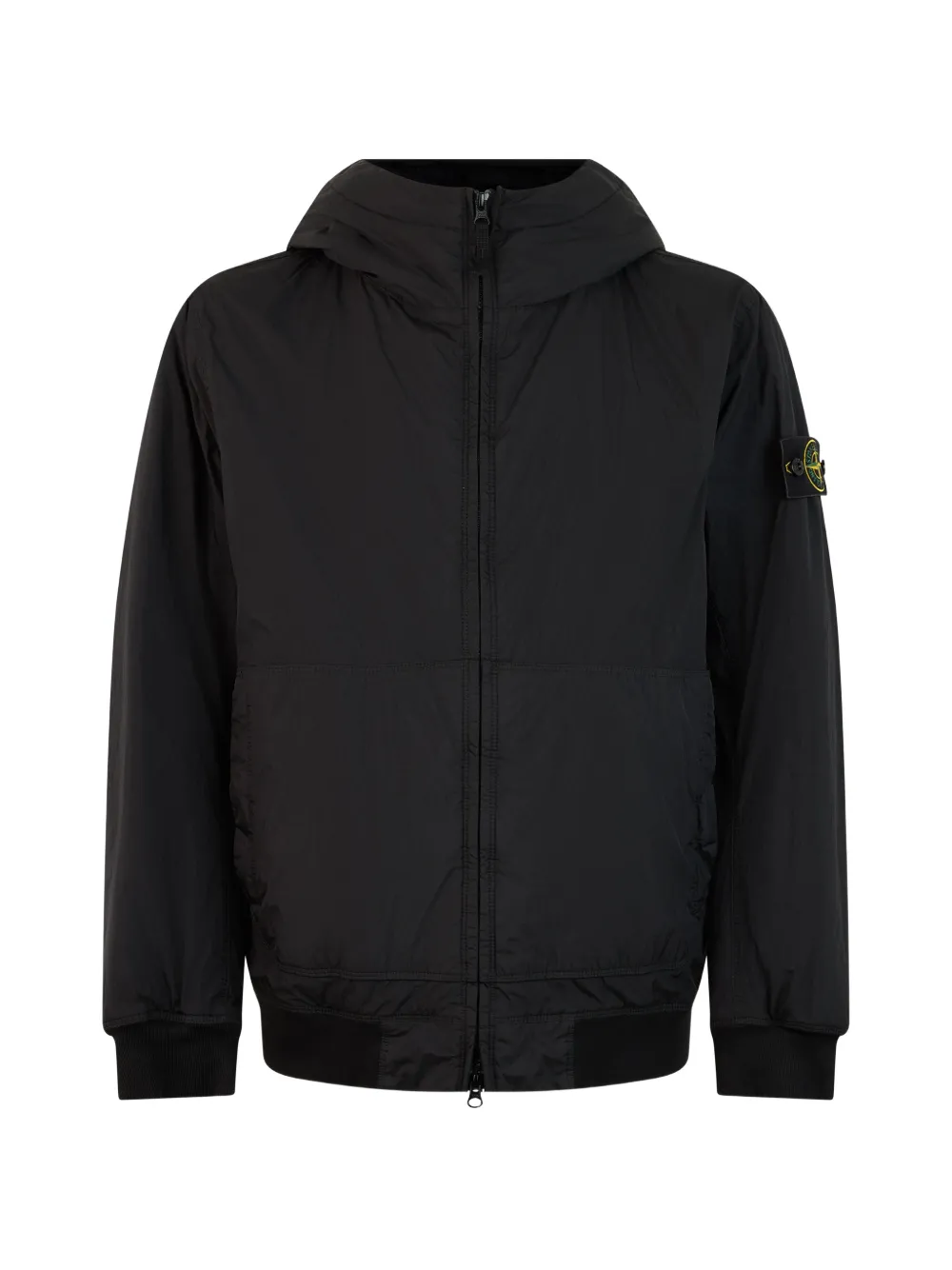 Stone Island 4100110 Crinkle Reps NY hooded jacket - Schwarz