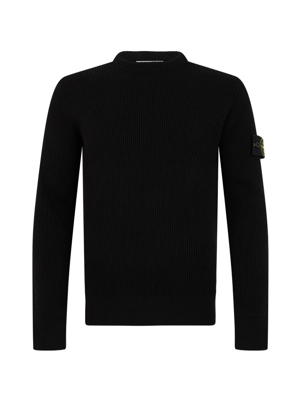 Stone Island Maglione 5100053 RWS in lana a coste - Nero