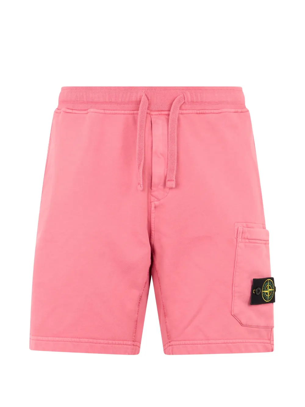 Stone Island 6200011 organic cotton fleece jogger shorts - Rosa