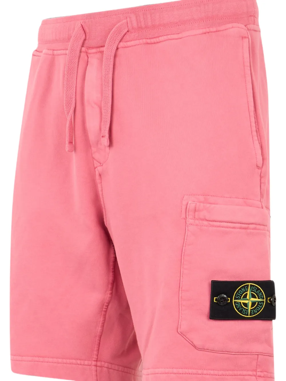 Stone Island 6200011 fleece trainingsshorts van biologisch katoen Roze