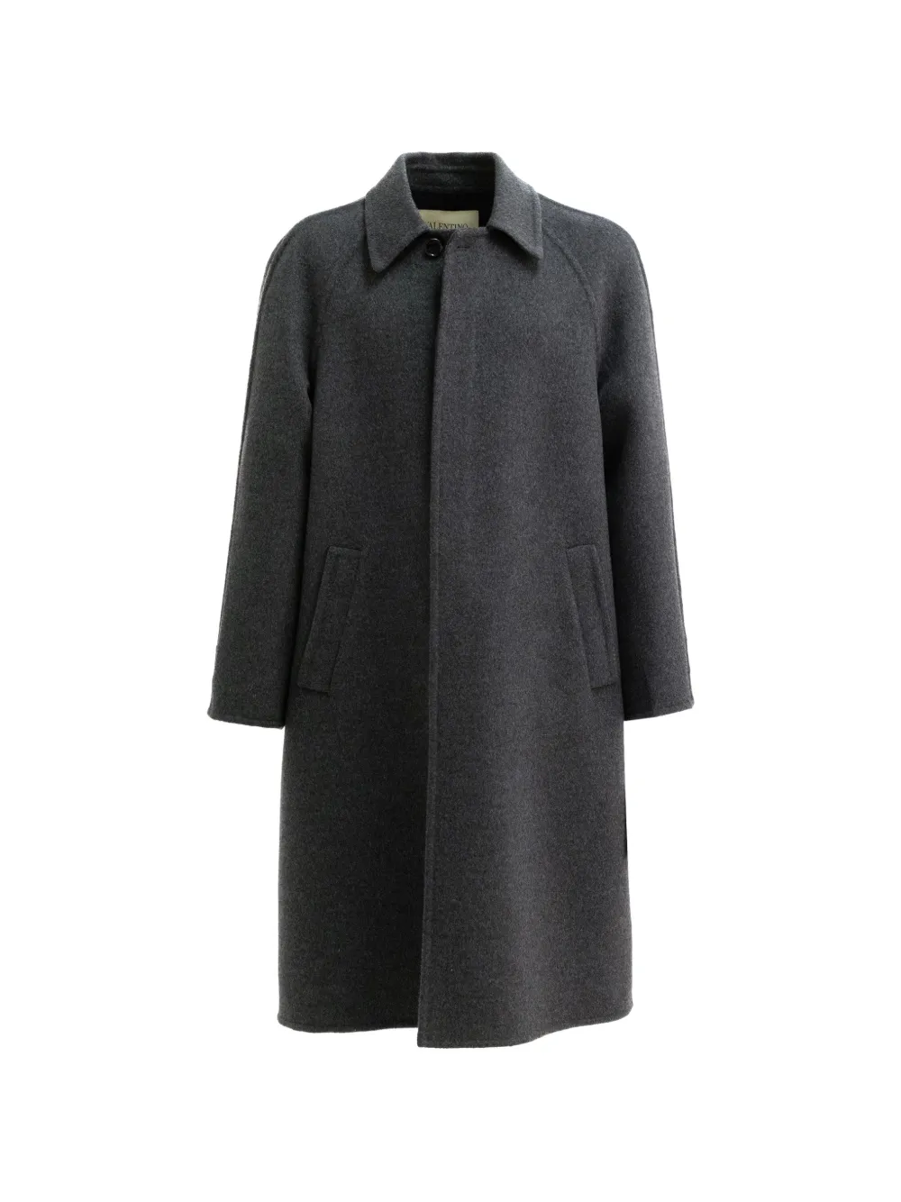Valentino Garavani Cappotto monopetto con maniche raglan - Grigio