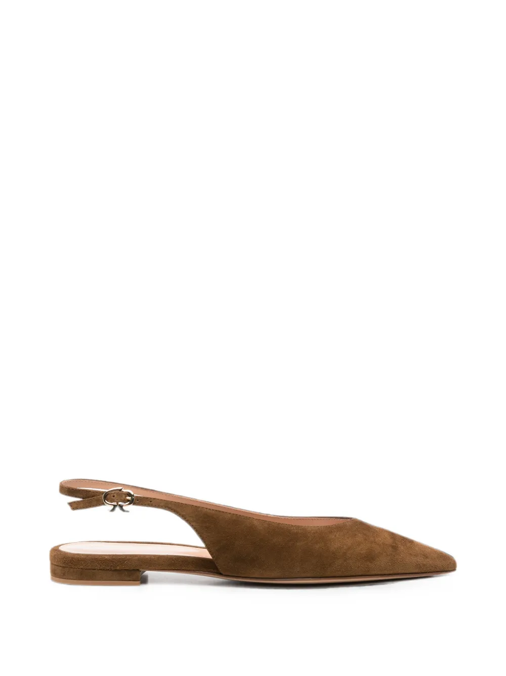 Gianvito Rossi slingback pointed-toe ballet flats - Marrone