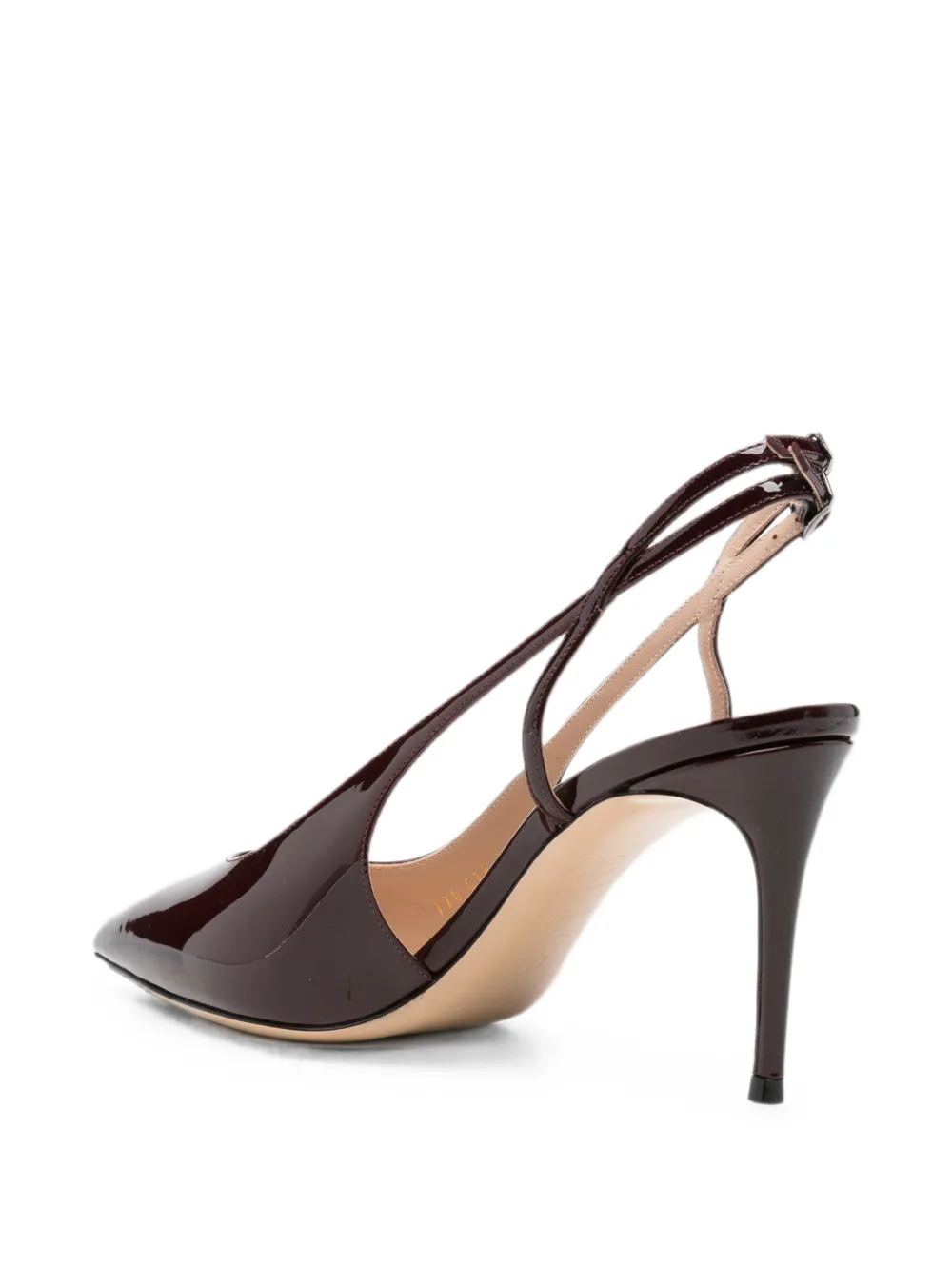 Casadei patent-finish slingback pumps Rood