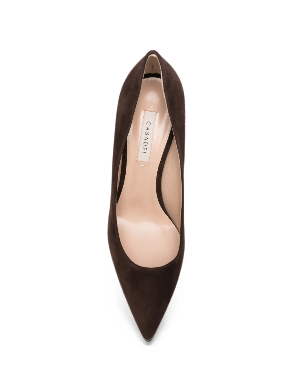 Casadei pointed-toe suede pumps Bruin