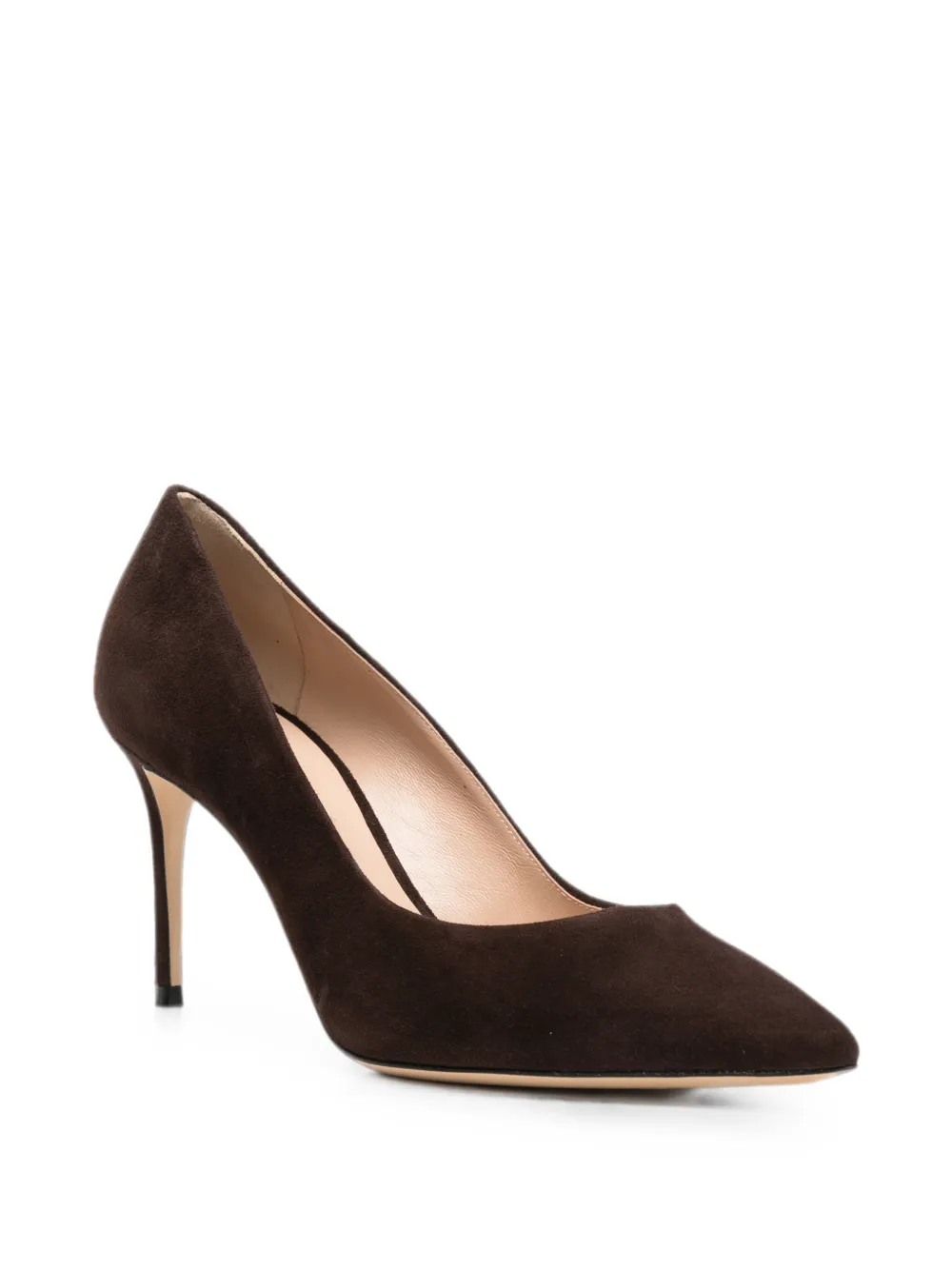 Casadei pointed-toe suede pumps Bruin