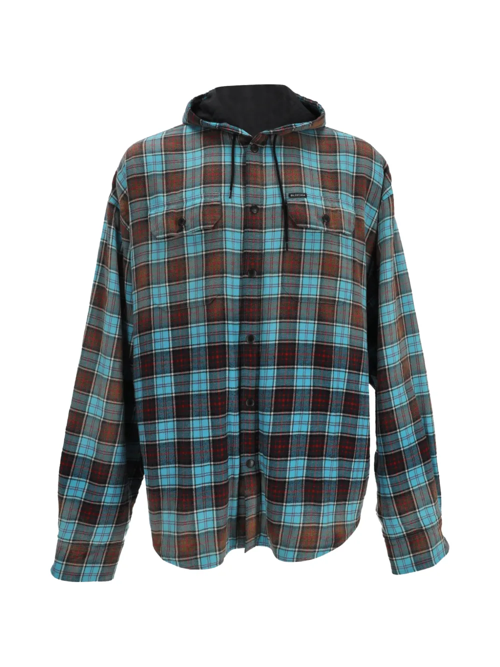 Balenciaga Pre-Owned Hemdjacke mit Bleach-Effekt - Blau