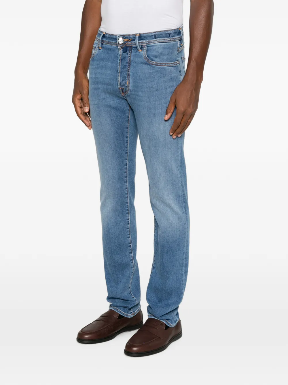 Jacob Cohën Bard skinny jeans met contrasterend stiksel Blauw