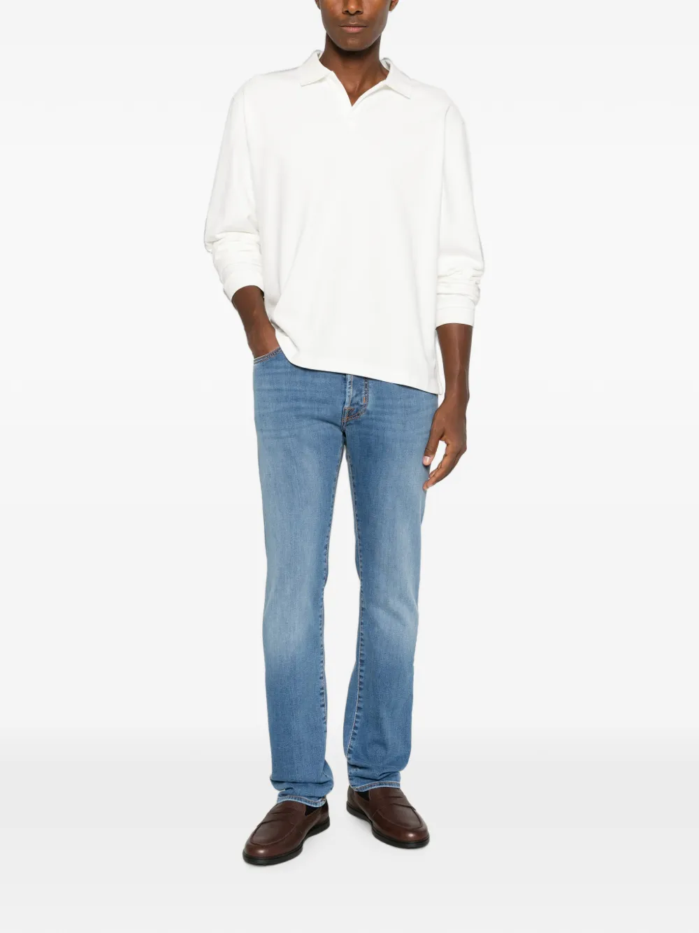 Jacob Cohën Bard skinny jeans met contrasterend stiksel Blauw