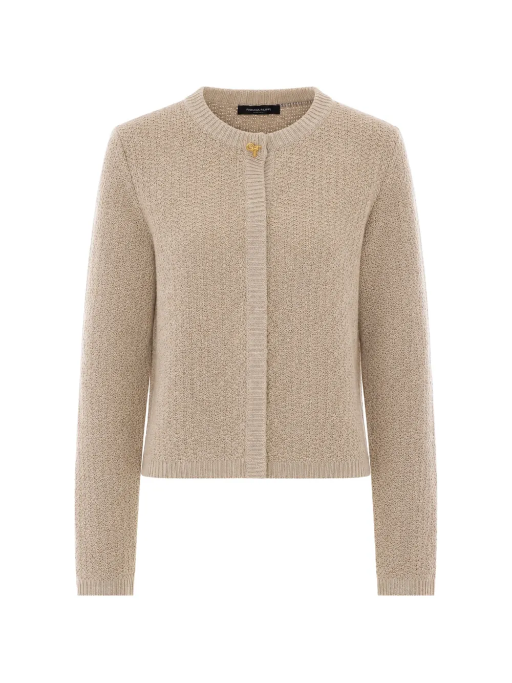 Fabiana Filippi Sequin-embellished Knitted Sweater In Brown