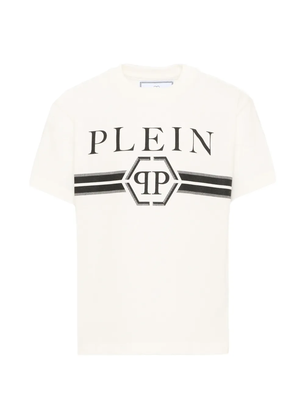 Philipp Plein Junior logo-print cotton T-shirt - Toni neutri