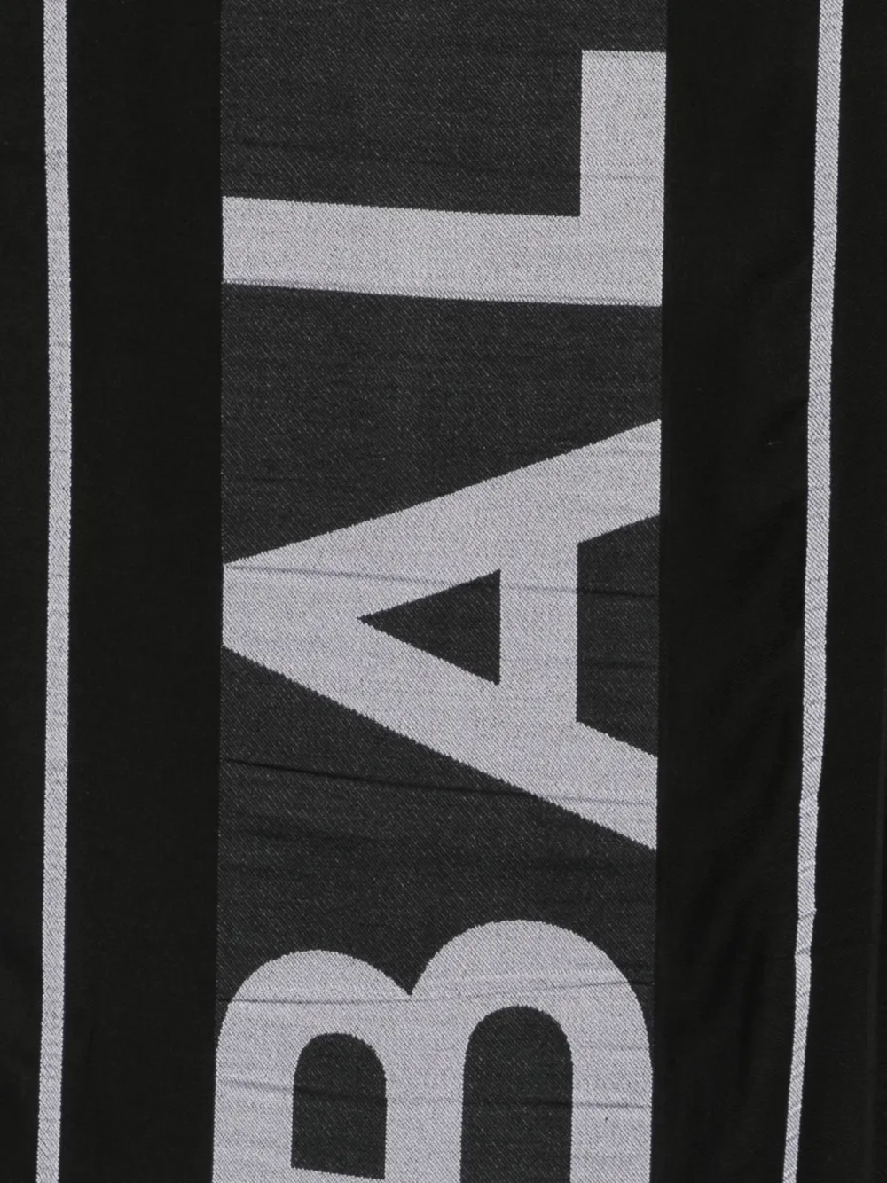 Balmain Kids Sjaal met logo-print en franje Zwart