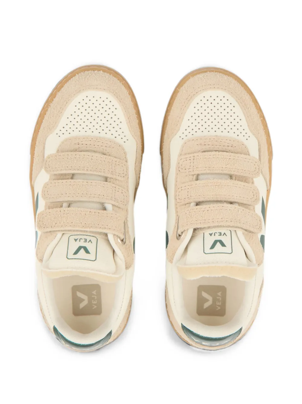 VEJA Kids touch-strap sneakers Beige