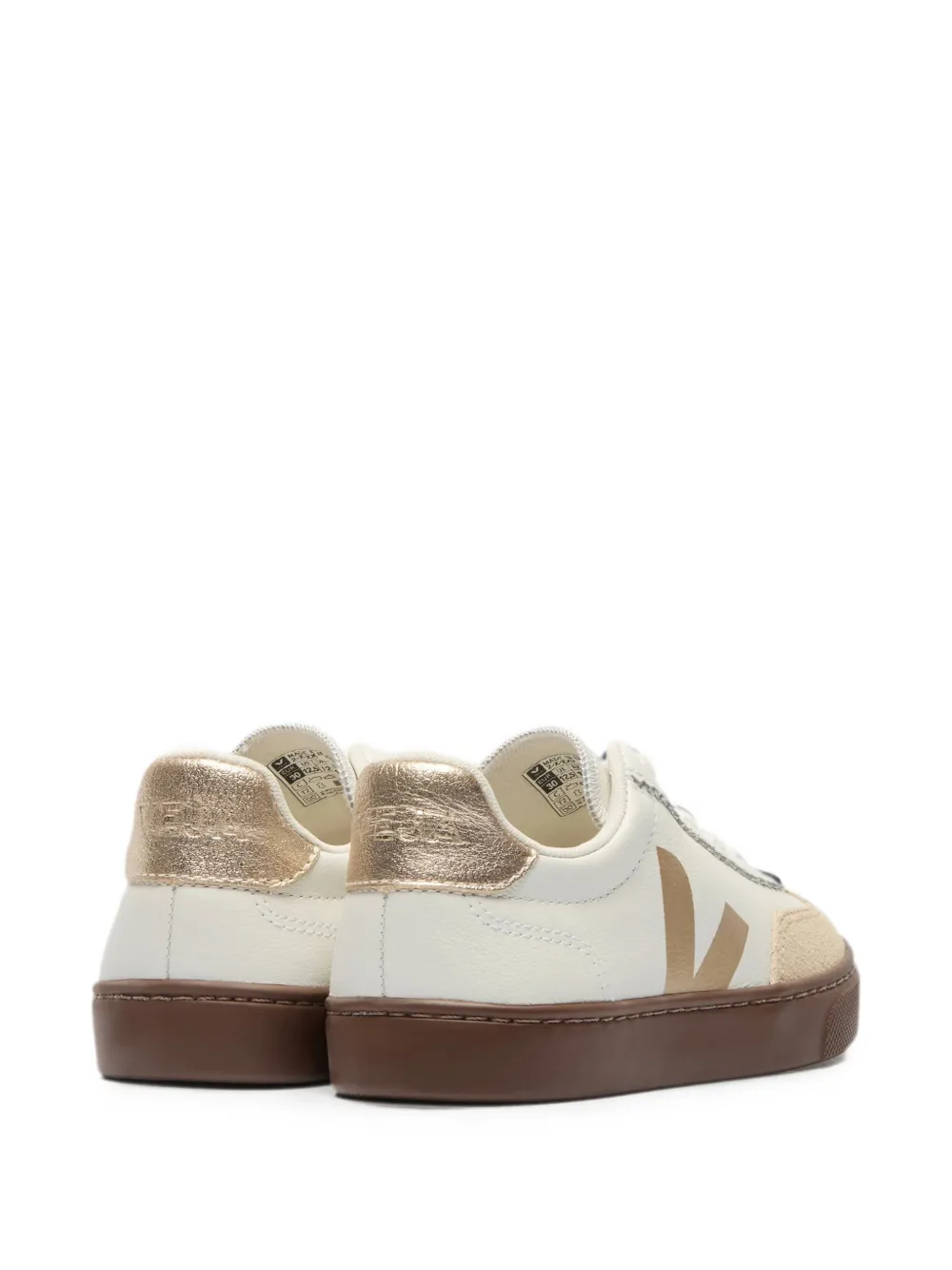VEJA Kids logo-patch panelled sneakers Wit