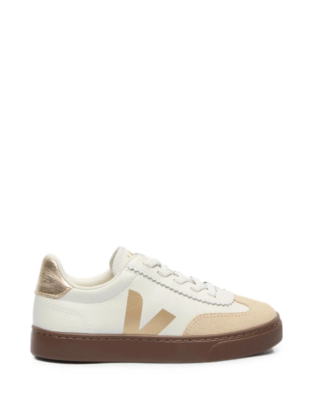 VEJA Kids logo-patch panelled sneakers Wit