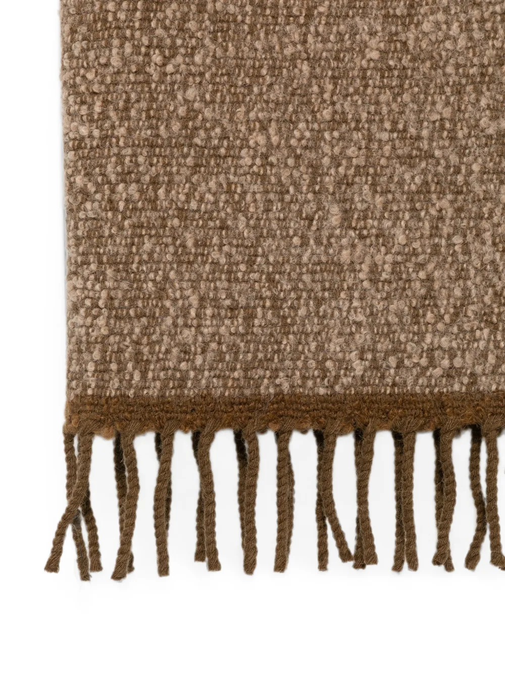Uma Wang Bouclé sjaal met franje Bruin