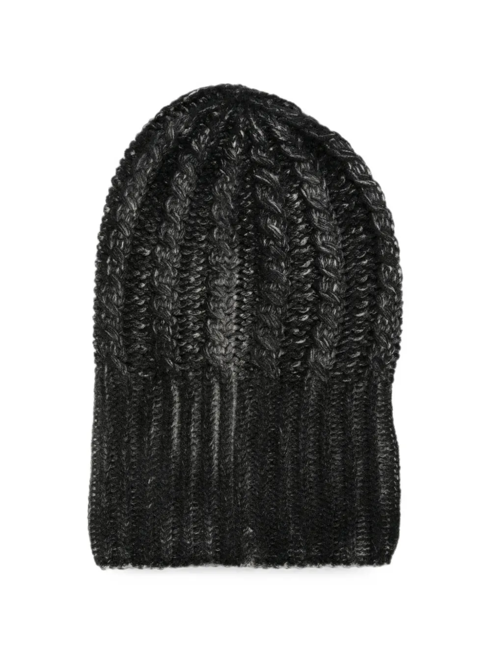 Avant Toi cable-knit ribbed beanie hat - Schwarz