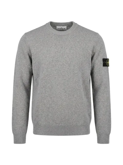 Stone Island logo-patch wool sweater
