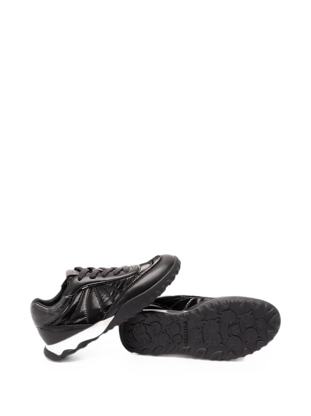 PINKO Gea 01 quilted panelled sneakers Zwart