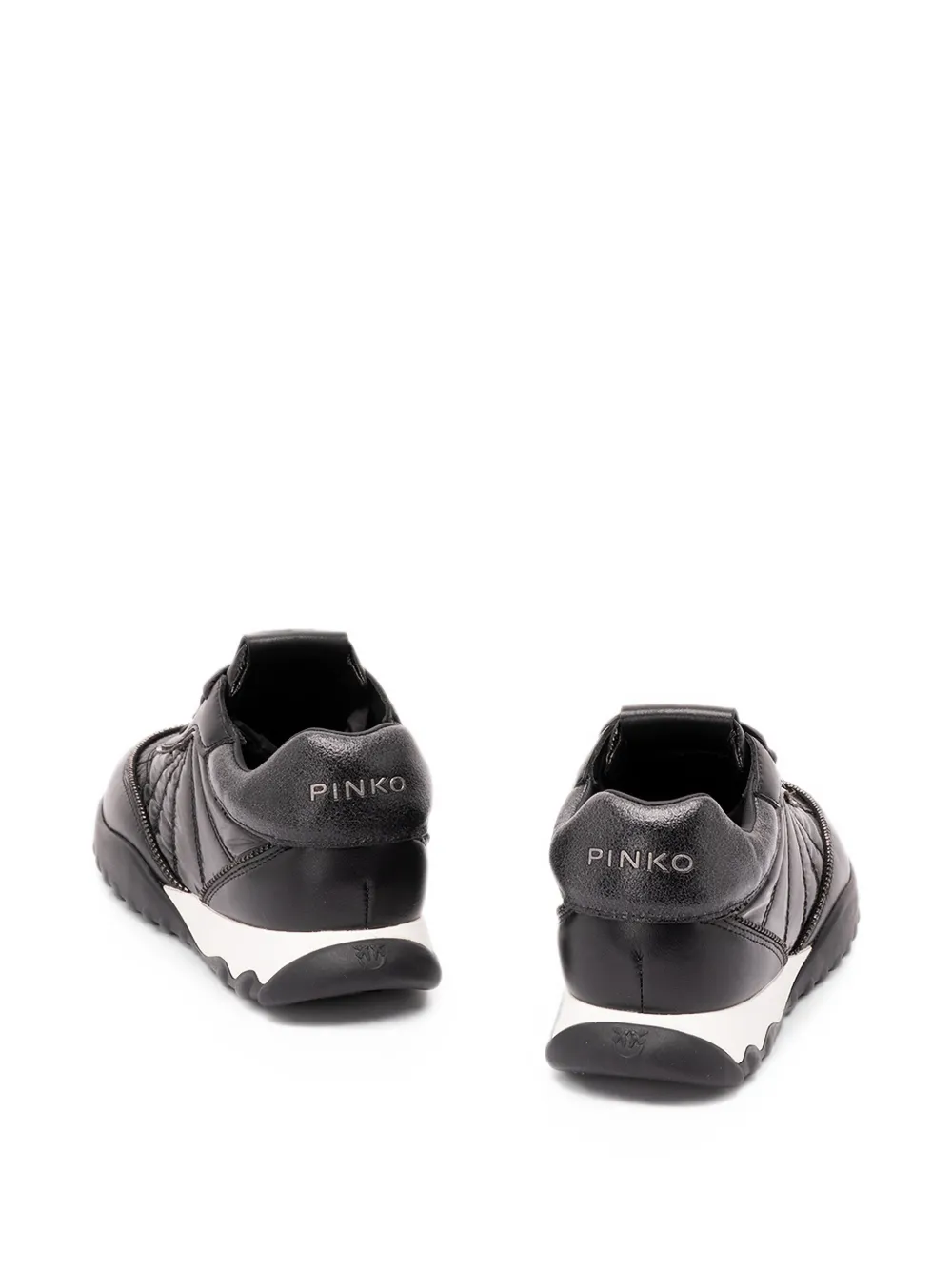 PINKO Gea 01 quilted panelled sneakers Zwart