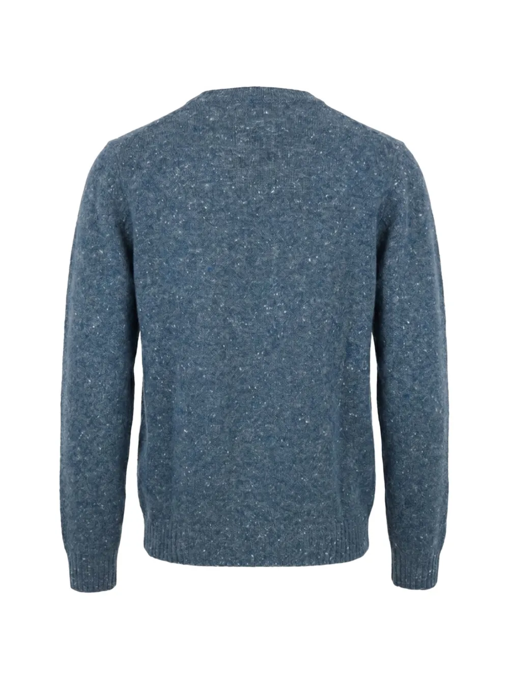Drumohr flecked-knit wool sweater Blauw