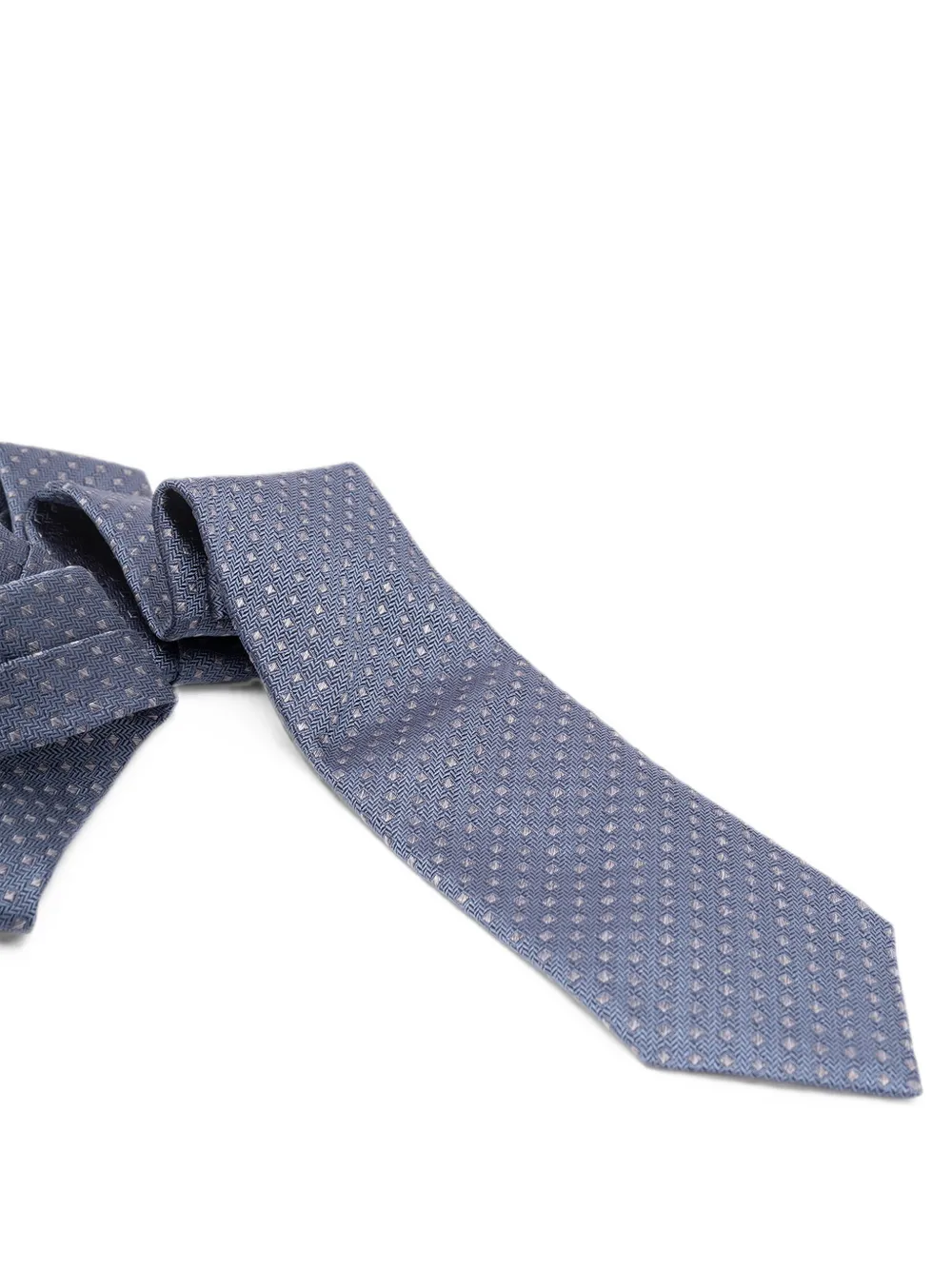 Brunello Cucinelli Zijden stropdas met geometrisch patroon Blauw