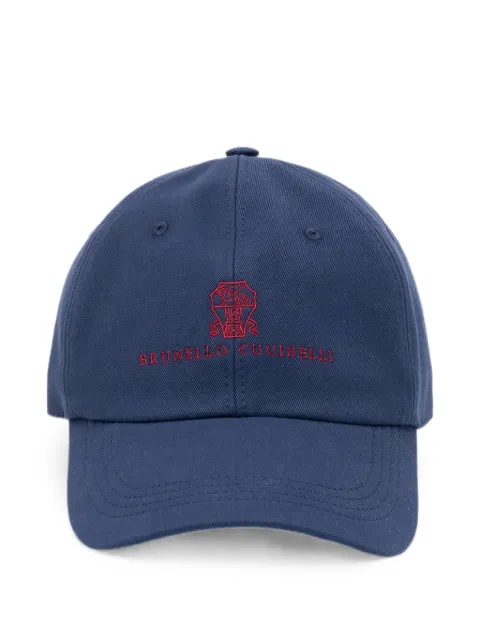 Brunello Cucinelli gorra con logo bordado