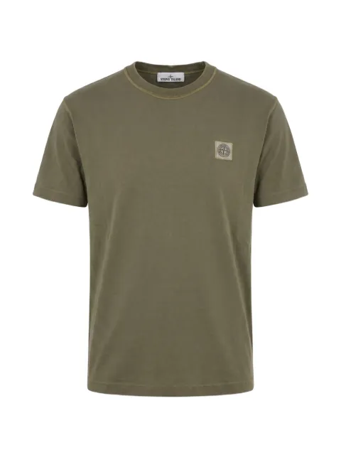 Stone Island logo-patch cotton T-shirt