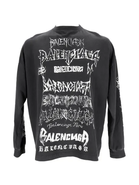 Balenciaga Pre-Owned DIY Metal printed long-sleeve T-shirt