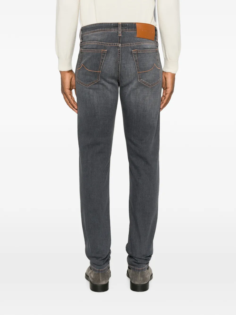 Jacob Cohën Bard slim-fit jeans met rits Grijs
