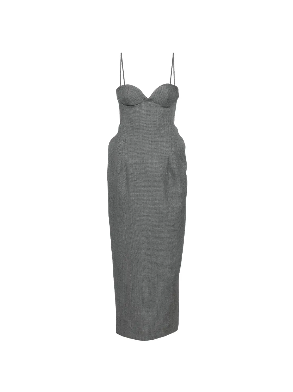 Magda Butrym sweetheart-neck bustier midi dress - Grau