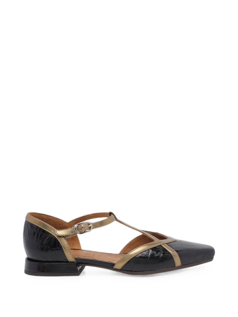 Chie Mihara leather T-bar ballet flats - Nero