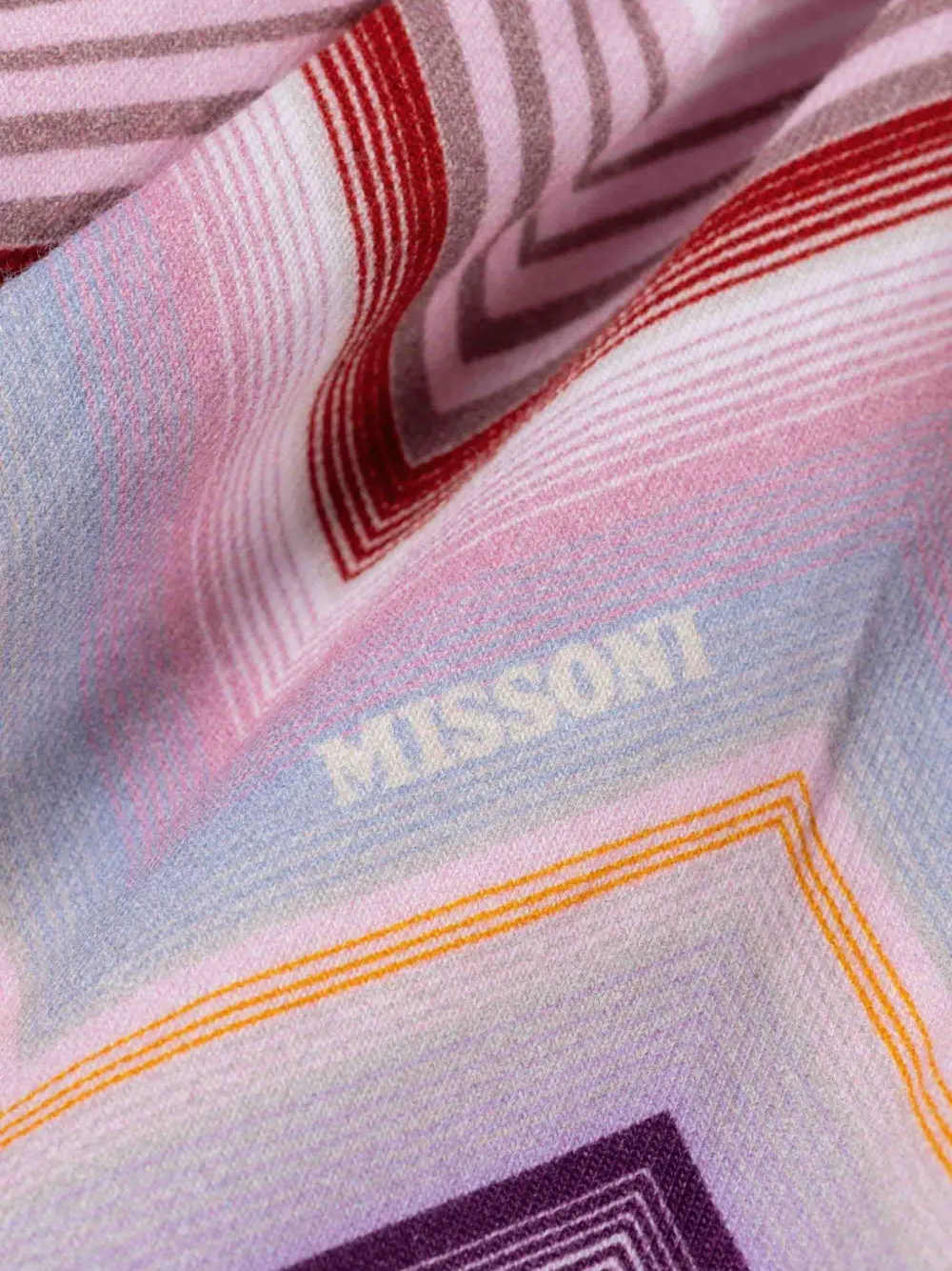 Missoni Kids Geplooide jurk met zigzag-print Roze