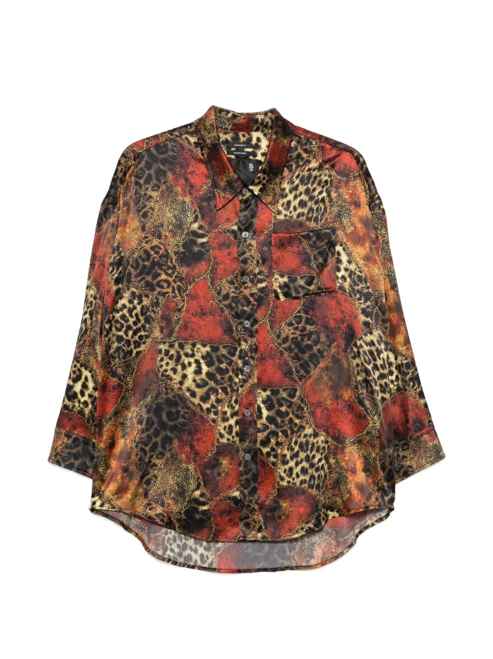 R13 leopard-print button-down shirt - Rot