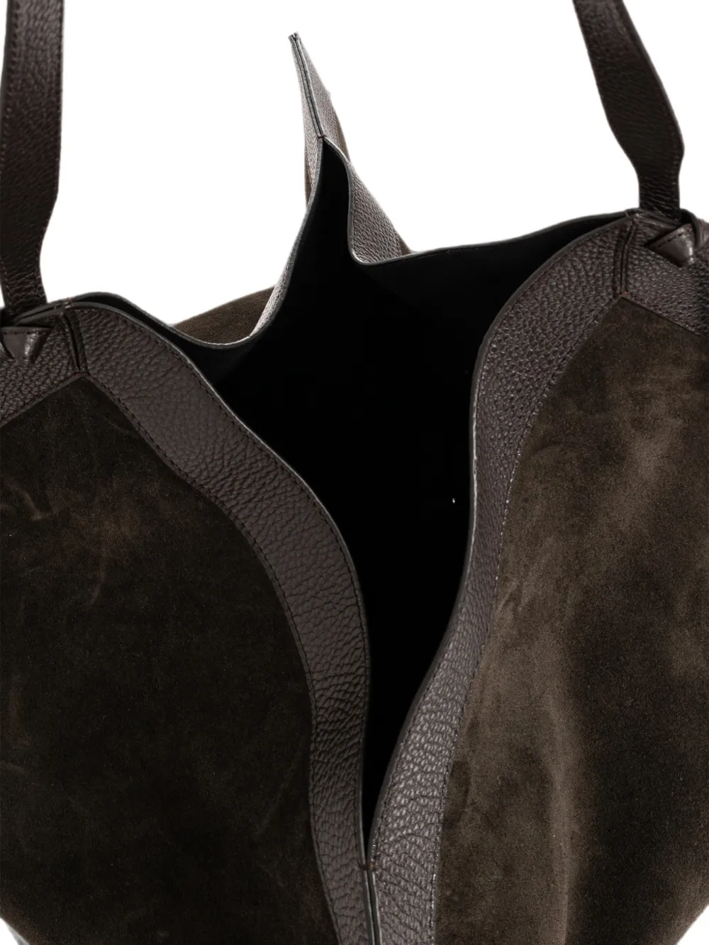 Yuzefi Grote Wonton leren shopper Bruin