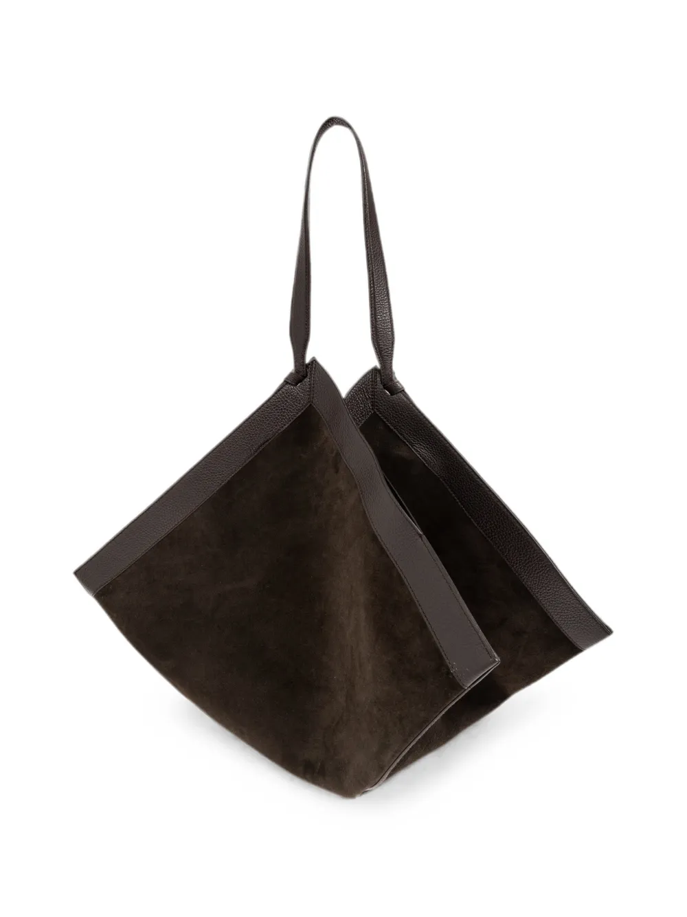Yuzefi Grote Wonton leren shopper Bruin