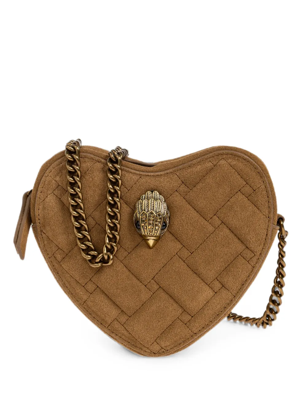 Kurt Geiger London Kensington Heart woven mini bag - Marrone