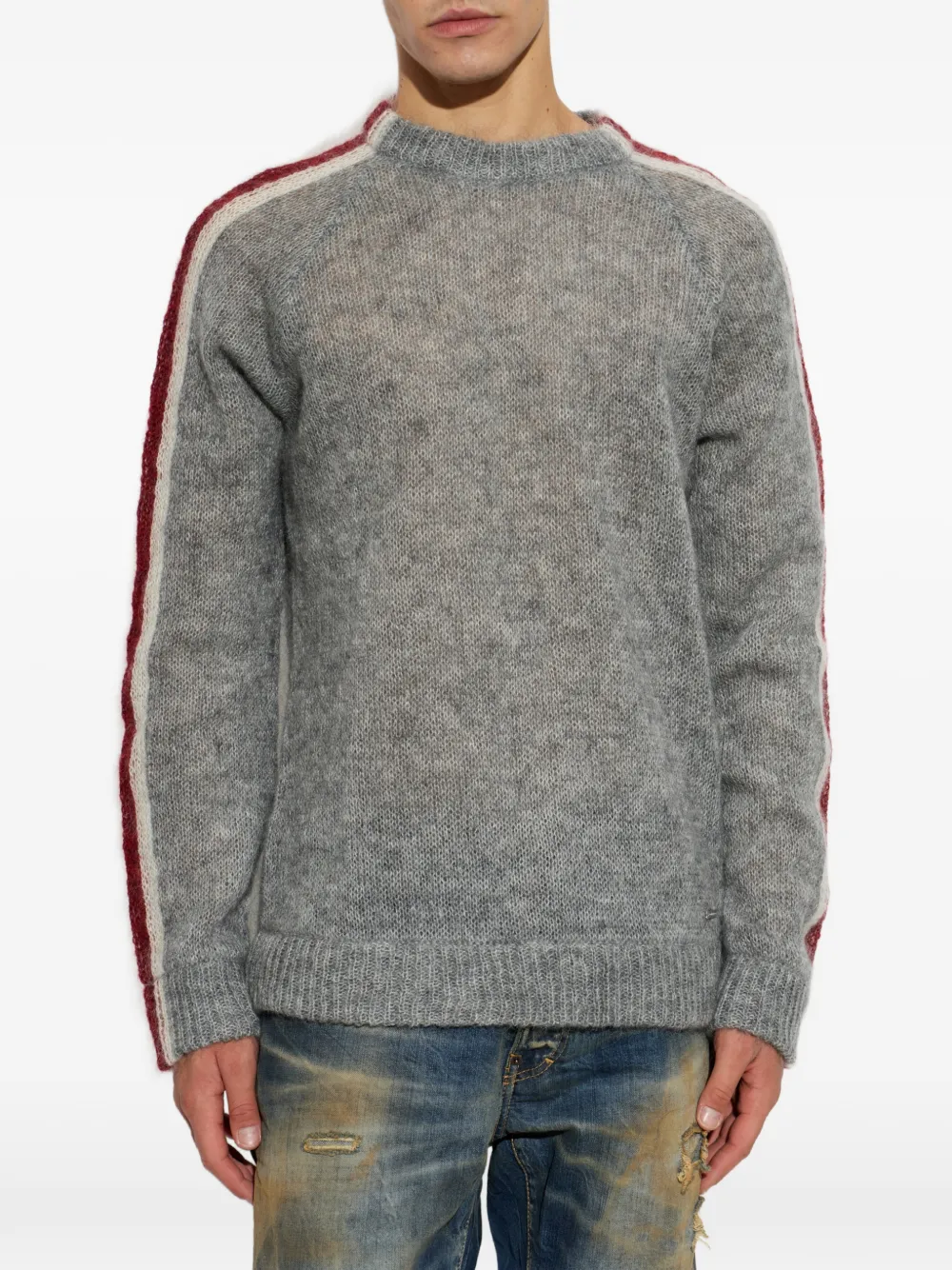 DSQUARED2 Trui met raglanmouwen en zijstreep Grijs