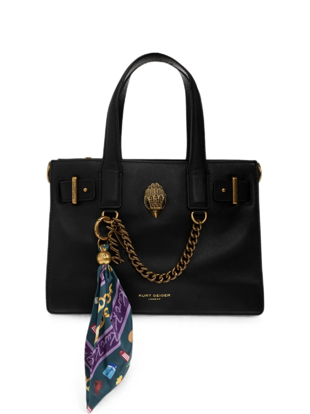Kurt Geiger London small Sloane leather tote bag - Nero