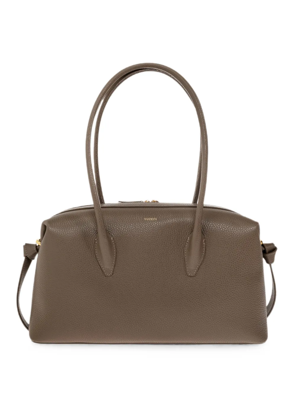 Yuzefi Brioche Pebble-grain Shoulder Bag In Brown