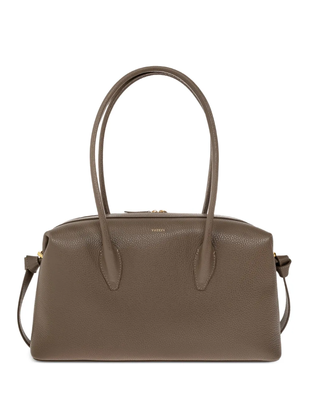 Yuzefi Brioche pebble-grain shoulder bag - Marrone