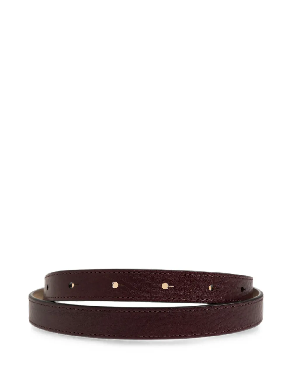 Dsquared2 Logo-plaque Pebbled Leather Belt In Brown