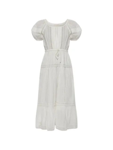 Ulla Johnson Isolde lace-trimmed tiered midi dress