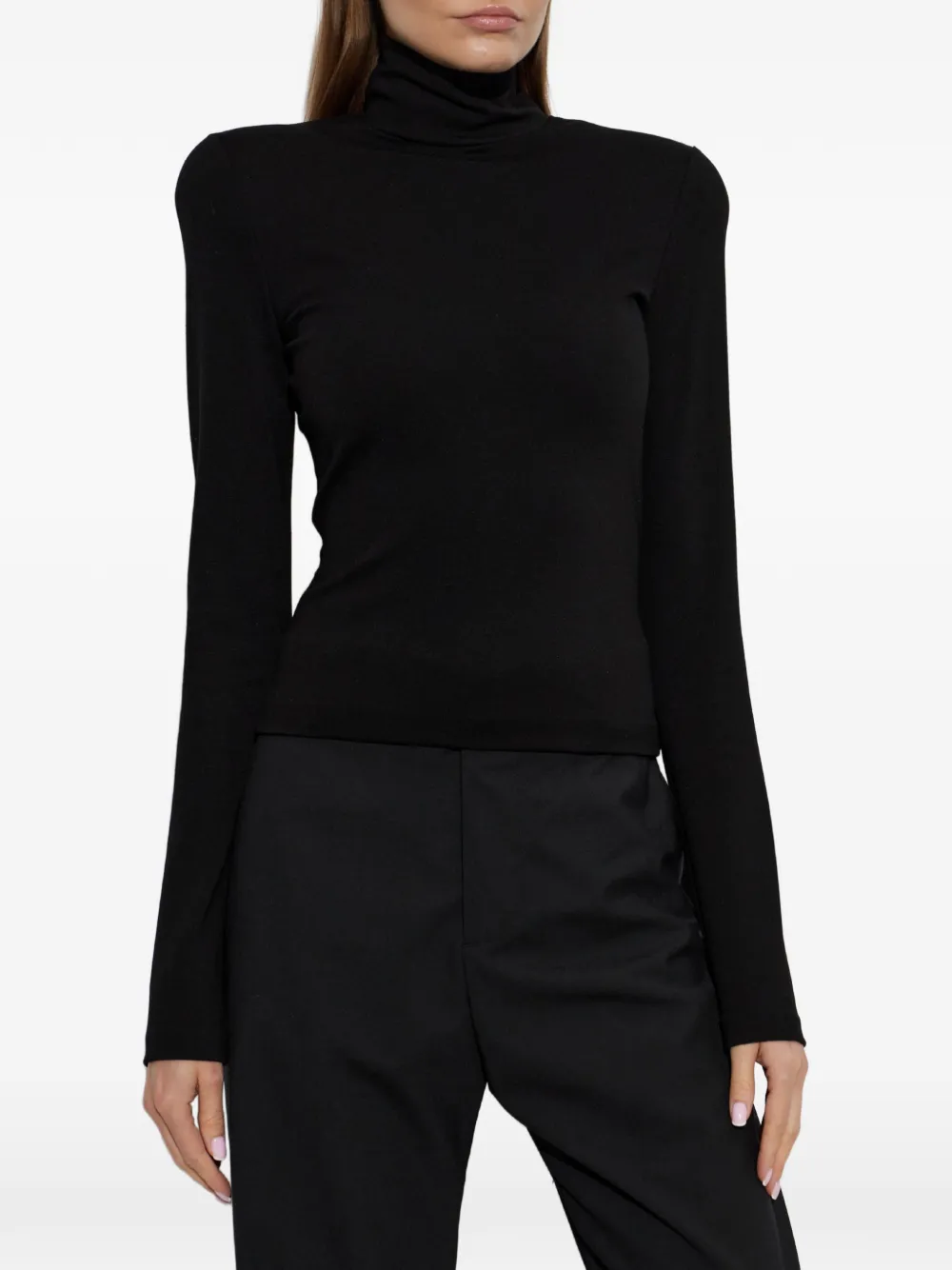 DSQUARED2 Top met col en schoudervulling Zwart