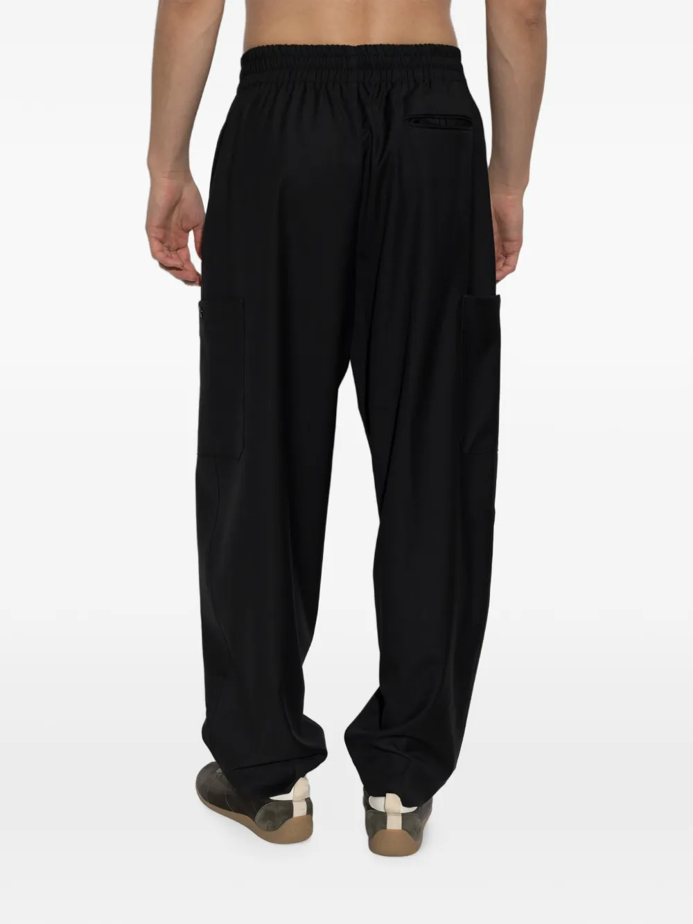 Kenzo Virgin Wool Straight-leg Trousers In Multi