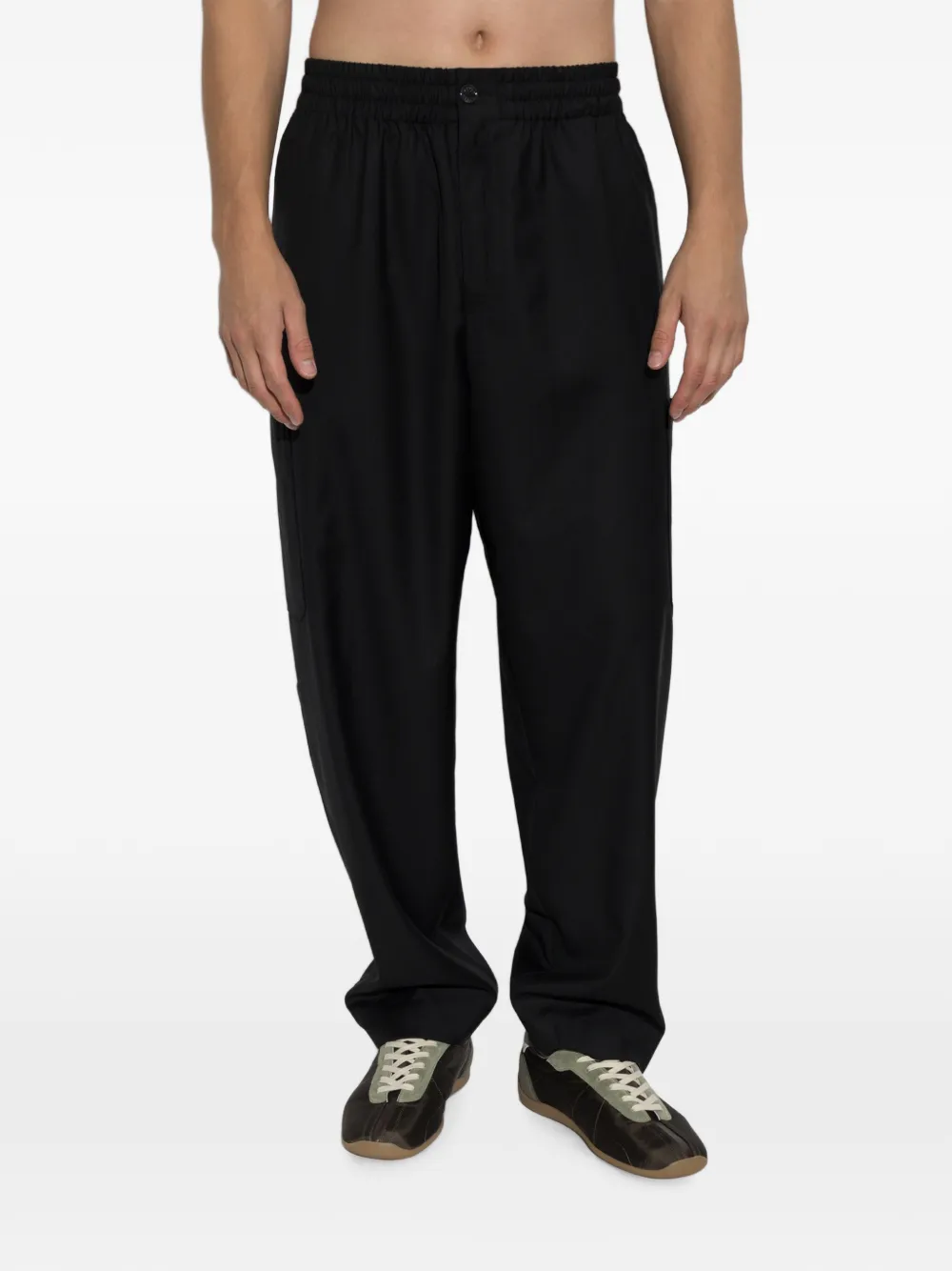 Kenzo Virgin Wool Straight-leg Trousers In Multi