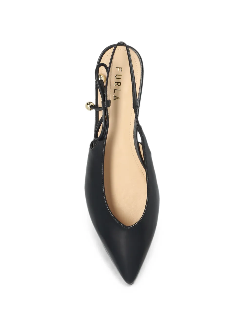 Furla Poppy slingback ballet flats Zwart